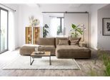 Ecksofa MUSTERRING "Lucia modern und bequem, Breite 330cm, L-Form", braun (messing), B:330cm H:81cm T:190cm, 100% Polyester, Sofas, Ecksofa, verschiedene Farben, großer Longchair mit Armlehne, B330 x T190 cm