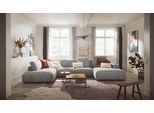 Wohnlandschaft MUSTERRING "Lucia viel Platz, bequem, U-Form", grau, B:434cm H:81cm T:204cm, Sofas, Wohnlandschaft, Verschiedene Farben, inkl. Kopfstütze, Gesamtbreite 434 cm