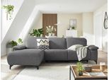 Ecksofa MUSTERRING "MR370 mit/ohne Relaxfunktion, verschiedene Unterfederungen zur Auswahl", grau, B:280cm H:83cm T:180cm, 100% Polyester, Sofas, Ecksofa, Farbe, Material, Sitzkomfort und Funktion wählbar, Maße 280 x 180 cm