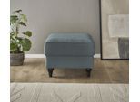 Hocker OTTO HOME "Westminster mit hochwertigem Microfaserbezug", grau (anthrazit), B:65cm H:50cm T:65cm, 92% Polyester / 8% Nylon, Hocker, Hocker, Passend zur Serie WESTMINSTER, Federkern-Polsterung, gedrechselter Fuß
