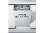 PRIVILEG vollintegrierbarer Geschirrspüler "RSIO 3T224 E", Energieeffizienz: E, silber (silberfarben), B:44,8cm H:82cm T:55,5cm, Geschirrspüler, Push&Go – Schnelles Spülen und Trocknen in 85 Minuten, vollintegrierbarer Geschirrspüler