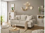 3-Sitzer OTTO HOME "Westminster, Sofa im Landhausstil, Couch mit Zierkissen", beige (elfenbein), B:200cm H:95cm T:100cm, Sofas, 3-Sitzer, Federkern-Polsterung, gedrechselter Fuß, hochwertiger Microfaserbezug