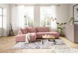 Ecksofa MUSTERRING "Lucia bequem, elegant & zeitlos, elegante Sofa ohne Armlehnen", rosa (rosewood), B:304cm H:81cm T:224cm, 100% Polyester, Sofas, Ecksofa, mit großem Longchair, verschiedene Farben, B304 x T224 cm