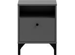 Nachttisch SCHILDMEYER "Smash, Nachttisch, Made in Germany, B: 40 cm", grau (anthrazit, anthrazit), B:40,3cm H:53,2cm T:33cm, Tische, Nachttisch, Solide Verarbeitung - Dieses Produkt ist in Deutschland gefertigt