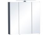 Spiegelschrank WELLTIME "Kent, Spiegelschrank, Made in Germany, B: 70 cm", blau (nachtblau), B:70cm H:74,8cm T:16cm, FSC-zertifizierter Holzwerkstoff, Schränke, Spiegelschrank, Solide Verarbeitung - Dieses Produkt ist in Deutschland gefertigt
