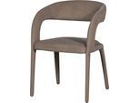 Armlehnstuhl WOOOD "Arms filzartige Optik Webstoff vollständig bezogen, H80 x B60 x T54 cm", braun (braun, braun), B:60cm H:80cm T:54cm, 100% pes, Stühle, Armlehnstuhl, Tragkraft 120 kg, Maximale Verschleißfestigkeit, montiert geliefert