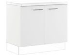 Spülenunterschrank IMPULS KÜCHEN "Valencia & Tirana", In zwei Breiten, Höhe: 72,3 cm", weiß, B:100cm H:72,3cm T:57,6cm, Dekorfolie, Holzwerkstoff, Schränke, Spülenunterschrank, vormontiert