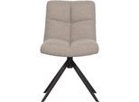 Drehstuhl WOOOD "Vinny Bouclé-Bezug mit Drehmechanismus, H 80 x B 48 x T 45 cm", beige (sand), B:48cm H:80cm T:45cm, Polyester, Stühle, Drehstuhl, Tragkraft 100 kg, Polyurethanschaum-Polsterung, Metallgestell