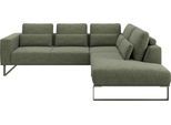 Ecksofa MUSTERRING "JUSTB PM100, stilvoller Lounge-Komfort von Musterring", grün (oliv), B:268cm H:88cm T:232cm, 100% Polyester, Sofas, Ecksofa, Kollektion Bettina Zimmermann, optionaler Sitzvorzug & Fuß-Auswahl