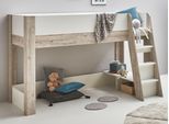 Hochbett OTTO HOME "Schulkind Hochbett »Riekkei«", braun (weiß, neutral), Liegefläche B/L: 90cm x 200cm, kein Härtegrad, kein Härtegrad, Hochbetten, Hochbett