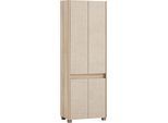 Hochschrank SCHILDMEYER "Sander, Hochschrank, Made in Germany, B: 56,9 cm", beige (weiß eiche, canasta), B:56,9cm H:164,5cm T:33cm, FSC-zertifizierter Holzwerkstoff, Schränke, Hochschrank, Solide Verarbeitung - Dieses Produkt ist in Deutschland gefertigt