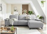Ecksofa MUSTERRING "MR370 mit/ohne Relaxfunktion, verschiedene Unterfederungen zur Auswahl", grau (light, grau), B:280cm H:83cm T:180cm, 100% Polyester, Sofas, Ecksofa, Farbe, Material, Sitzkomfort und Funktion wählbar, Maße 280 x 180 cm