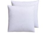 Federkissen RIBECO "Kopfkissen-Set Laram, Kissen mit Daunenanteil, in 40x80 oder 80x80 cm", weiß, B:80cm L:80cm, Bezug: 100% Baumwolle. Füllung: 90% Federn, 10% Daunen, Kopfkissen, Federkissen