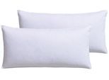 Federkissen RIBECO "Kopfkissen-Set Laram, Kissen mit Daunenanteil, in 40x80 oder 80x80 cm", weiß, B:40cm L:80cm, Bezug: 100% Baumwolle. Füllung: 90% Federn, 10% Daunen, Kopfkissen, Federkissen