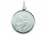 Kette mit Anhänger ADELIA´S "Damen 925 Silber Anhänger Christophorus Ø 16 mm", silber, Halsketten, Damen, Silber 925 (Sterlingsilber), Schmuckset - Set mit Halskette