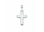 Kreuzkette ADELIA´S "Halskette - Kreuzkette mit Kreuz Anhänger aus 925 Silber", silber, Halsketten, Damen, Silber 925 (Sterlingsilber), Kreuzkette, Schmuckset mit bis 45 cm stufenlos verstellbarer 925 Silber Halskette