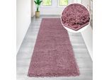 Hochflor-Teppich OTTO HOME "Viva Shaggy, in Standard- und Premium-Qualität, 30 mm oder 45 mm Höhe" Gr. 11, braun (mahagoni), B:67cm H:30mm L:230cm, Kunstfaser, Teppiche, Uni Farben, einfarbig, weich, kuschelig, Läufer, Kundenliebling