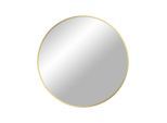 Wandspiegel, Messing, Metall, Glas, rund, 60x60x3 cm, Spiegel, Wandspiegel