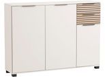 Schuhschrank SCHILDMEYER "Alexa, Schuhschrank, Made in Germany, B: 141,9 cm", beige (cremebeige, akustik), B:141,9cm H:105,5cm T:35cm, FSC-zertifizierter Holzwerkstoff, Schränke, Schuhschrank, Solide Verarbeitung - Dieses Produkt ist in Deutschland gefertigt