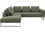 Ecksofa MUSTERRING "JUSTB PM100, stilvoller Lounge-Komfort von Musterring", oliv, B:268cm H:88cm T:232cm, 100% Polyester, Sofas, Ecksofa, Kollektion Bettina Zimmermann, optionaler Sitzvorzug & Fuß-Auswahl