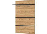 Garderobenpaneel GERMANIA "Lissabon", grau (anthrazit, navarra), B:96cm H:148cm T:30cm, Holzwerkstoff, Garderobenpaneele, Garderobenpaneel