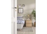 Nachttisch HOME AFFAIRE "Naia, 2 Schubladen, Aufbewahrung für das Schlafzimmer, grifflose Front", jackson hick, jackson hickory, jackson hickory, B:40,4cm H:49,5cm T:50cm, Tische, Nachttisch, Modern, skandinavisches Design, Schmal, in mehreren Farben