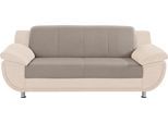 3-Sitzer TRENDMANUFAKTUR "Rondo 3, zeitlos und modern, bequem, Materialmix, Breite 207cm", beige (beige, tan), B:207cm H:85cm T:94cm, Luxus-Microfaser ALCAZAR (100% Polyester) / Feinstruktur (100% Polyester);Kunstleder SOFTLUX / Struktur (77% Polyester; 23% Polyacryl), Sofas, 3-Sitzer, wahlweise mit Federkern, extrabreite Armlehnen zum Relaxen