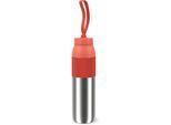 Isolierflasche EMSA "beYou Twist", rot (orange), H:29,5cm, Edelstahl, Polypropylen (PP), Silikon, Trinkflaschen, Isolierflasche, mit integriertem Sieb und Trageband, 100% dicht, spülmaschinengeeignet