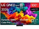 LG QNED-Fernseher "100QNED87B6", Energieeffizienz: E, schwarz, 100 ″, Fernseher, QNED-Fernseher