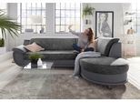 Ecksofa TRENDMANUFAKTUR "Rondo 3, zeitlos & bequem, Materialmix, L-Form, Breite 265cm", grau (dunkelgrau, grau, weiß), B:265cm H:85cm T:190cm, Kunstleder SOFTLUX / Struktur (77% Polyester; 23% Polyacryl);Luxus-Microfaser ALCAZAR (100% Polyester) / Feinstruktur (100% Polyester), Sofas, Ecksofa, wahlweise mit Federkern für mehr Komfort, wahlweise mit Bettfunktion