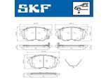 SKF Bremsbelagsatz, Scheibenbremse vkbp80619a für MAZDA