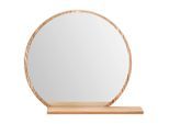 Xora Wandspiegel, Eiche, Glas, Holzwerkstoff, rund, 65x56x17 cm, Ablage, Spiegel, Wandspiegel