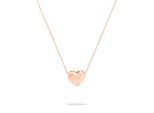 Kette mit Anhänger ECHTZEIT "Schmuck Geschenk Edelstahl Halskette Puffy Heart Herz", rosa (roségoldfarben), Halsketten, Damen, Edelstahl, L: 45 B: 2mm, B:2mm
