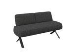 Möbelix , Dunkelgrau , Metall, Textil , 162x83x71 cm ,