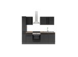 P & B , Schwarz , Holzwerkstoff , 1 Schublade(n) Schubladen , seitenverkehrt montierbar, nur wie online abgebildet bestellbar , B , 250 cm ,