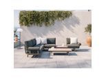 Dieter Knoll Loungegarnitur , Anthrazit, Dunkelgrau , Metall, Textil, Stein , 3-teilig , Füllung: Polyester,Schaumstoff , Eckteil , 305x235 cm , Gartenmöbel, Loungemöbel, Lounge-Serien