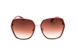 Guess Zonnebril Met Bruine Glazen En Glanzende Rode Accenten