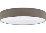 EGLO Deckenleuchte "PASTERI Deckenlampe, Stahl und Textil, E27, IP20, Wohnzimmerlampe", grau (taupe, weiß), 5, Ø 76cm H: 15cm, Leuchten, Deckenleuchte aus Stoff - Schlafzimmerlampe, Flurlampe, Deckenleuchte