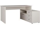 Eckschreibtisch FORTE "Tempra", kashmir beige, kashmire beige, B:151,4cm H:74,9cm T:120,6cm, Tische, Eckschreibtisch, viel Stauraum, Breite 151 cm