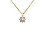 Kettenanhänger FIRETTI "Schmuck Geschenk Gold 333 Halsschmuck Anhänger für Halskette Stern", gold (gelbgoldfarben, kristallweiß, kristallweiß), Schmuckanhänger, Damen, Gelbgold 333, 0,55 g, Kettenanhänger, mit Zirkonia (synth.)