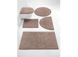 Badematte GRUND Gr. 4, grau (taupe), rechteckig (70cm x 120cm ) WC-Vorleger rechteckig, 1 Stk., Badematten, Badematte
