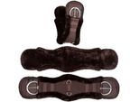 Equinate Westerngurt Classical anatomisch mit synthetischem Lammfell braun 65 cm