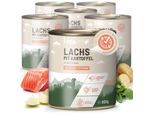 REAVET Hundenassfutter - Lachs mit Kartoffeln an Spinat & Birne | 6 x 800g