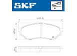 SKF Bremsbelagsatz, Scheibenbremse vkbp81018 für MITSUBISHI