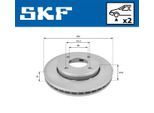 SKF Bremsscheibe vkbd80176v2 256mm 24mm für SMART MITSUBISHI