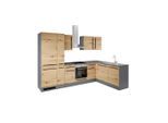 P & B , Anthrazit, Eiche Artisan , Holzwerkstoff , 2 Schublade(n),1 Schublade(n) Schubladen , seitenverkehrt montierbar, L-Form, nur wie online abgebildet bestellbar , A , 310x175 cm ,