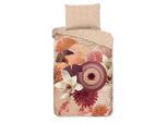 Möbelix , Mehrfarbig, Bordeaux, Sandfarben, Beige, Dunkelorange , Textil , Blume , 140x200 cm , Oeko-Tex® Standard 100, BCI (Better Cotton Initiative) , atmungsaktiv , Heimtextilien, Schlaftextilien, Bettwäsche, Satin Bettwäsche