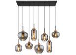 Globo , Naturfarben, Schwarz , Metall, Kunststoff, Glas, Naturmaterialien , 40x120x105 cm , CE , Beleuchtung, Innenleuchten, Hängeleuchten