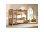 Vipack , Naturfarben , Holz , Eiche,Eiche , massiv,massiv , 90x200 cm , Kinder- & Jugendzimmer, Kinderbetten, Hoch- & Stockbetten, Stockbetten