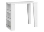 Bartisch, Weiß Hochglanz, Metall, Holzwerkstoff, rechteckig, eckig, 120x107x60 cm, Stauraum, Esszimmer, Tische, Stehtische